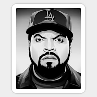 Ice Cube - Black & White Sticker